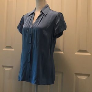 Sweet silky blue Anne Taylor blouse